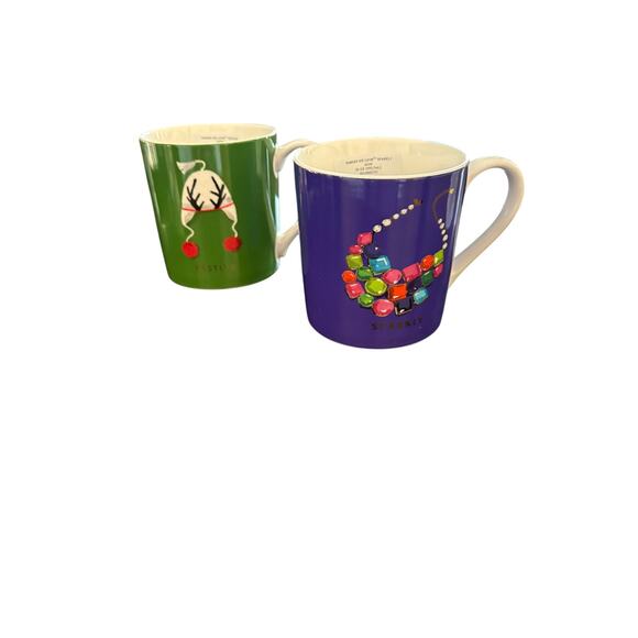 NEW IN BOX 2 KATE SPADE MUGS BY LENOX - Picture 1 of 8